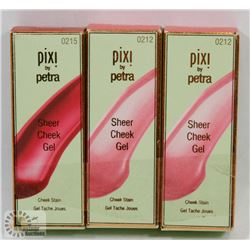LOT OF 3 PIXI BY PETRA SHEER CHEEK GEL