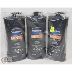 THREE BOTTLES OF VASELINE HAND LOTION