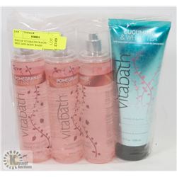 BAG OF VITABATH FRAGRANCE MIST AND BODY WASH