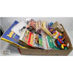 LARGE BOX OF ASSORTED GAMES AND CRAFTS