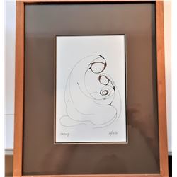 15)  FRAMED & DOUBLE MATTED UNDER GLASS