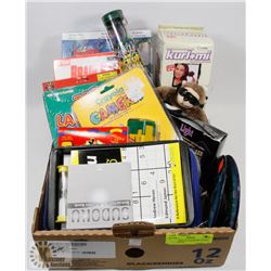 SMALL BOX OF ASSORTED GAMES AND CRAFTS