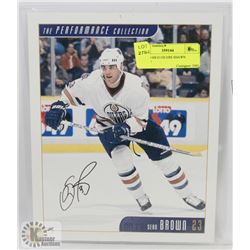 SIGNED 8X10 OILERS SHAWN BROWN