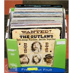 LARGE BOX OF ROCK COUNTRY AND MORE LP'S