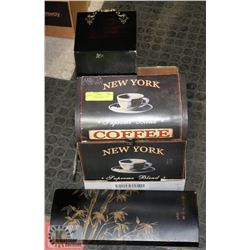 COFFEE STASH FOR PODS AND BEANS, 12 X 10 X 6  AND