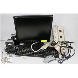 ACER MONITOR WITH KEYBOARD AND POWER BARS
