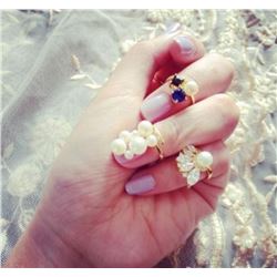 NEW! LOT OF 5 FASHION NAIL RINGS