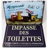 Image 1 : LOT OF TWO NEW! 12" X 8" METAL SIGNS