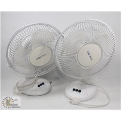 PAIR OF 10" AIRWORKS TABLE FANS, 3 SPEED