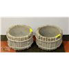 Image 1 : SET OF 2 CONCRETE POTS, 11" DIAMETER