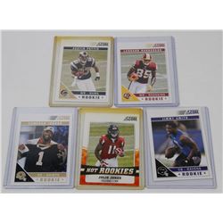 LOT OF 5 FOOTBALL ROOKIE CARDS INCL AUSTIN PETTIS