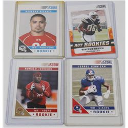 LOT OF 4 FOOTBALL ROOKIE CARDS INCL VINCENT BROWN