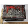Image 2 : 4)  ENAMELED EMBOSSED COLLECTOR TIN
