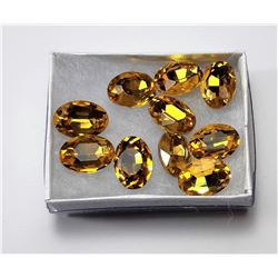 9)  LOT OF 10 MATCHED OVAL CHAMPAGNE