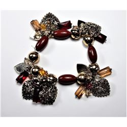 2)  GOLDEN/BRONZE TONE HEART CHARM