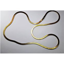14)  GOLD TONE 30" FLAT HERRINGBONE