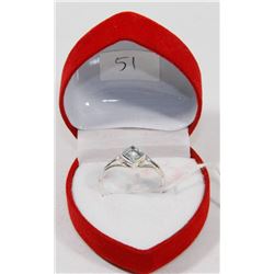 #51-BLUE CZ RING SIZE 7