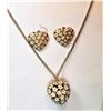 Image 1 : 20)  GOLD TONE, ENAMEL & CRYSTAL