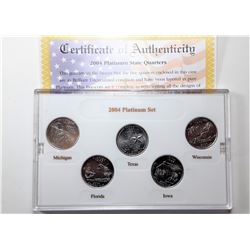 5) UNCIRCULATED 2004 PLATINUM  US STATE