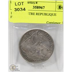 1908-A-PIASTRE REPUBLIQUE FRANCAISE