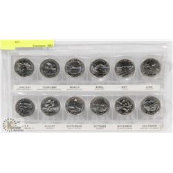 CANADA 125 UNC PROVINCIAL 1992 QUARTER SET.