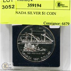 1991 CANADA SILVER $1 COIN