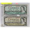 Image 1 : CANADA 1954 $20 AND $1 BILLS