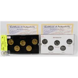 LOT OF 2 USA COLLECTOR COINS 2001 GOLD SET, 2001