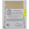 Image 1 : GOV OF BARBUDA 23K GOLD $30 BANK NOTE