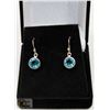 Image 1 : #41-BLUE CZ DANGLING EARRINGS