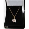 Image 1 : #118-TRIPLE OPAL & CZ PENDANT &  NECKLACE