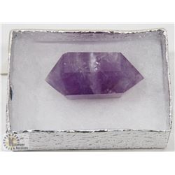 #95-AMETHYST CRYSTAL QUARTZ  2 POINT HEALING STONE