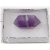 Image 1 : #95-AMETHYST CRYSTAL QUARTZ  2 POINT HEALING STONE