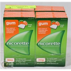 8 PACKS OF NICORETTE GUM, 30 PIECES PER PACK. 2MG.