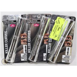 LOT OF 3 PHYSICIANS FORMULA BLACK/BROWN MASCARA.