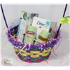 Image 1 : BASKET OF SOAP, LIP BALM, PIXI SKIN TREATMENT AND
