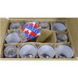 CASE OF 12 NEW CANADIAN SHOT GLASSES