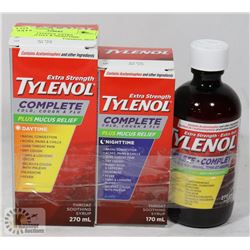 LOT OF 3  TYLENOL EXTRA STRENGTH DAY & NIGHTTIME