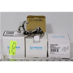 SET OF 3 MOEN DOUBLE ROBE HOOKS
