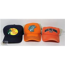 3 NEW BASS PRO SHOP HATS