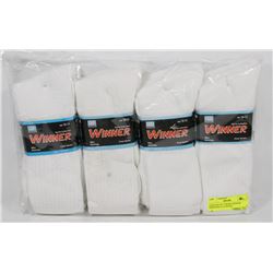 PACKAGE OF 12 WHITE WINNER MENS SIZE 10-13 SOCKS