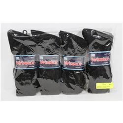 PACKAGE OF 12 BLACK WINNER MENS SIZE 10-13 SOCKS