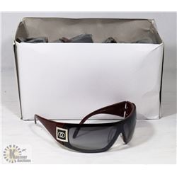 BOX OF CHANEL REPLICA DESIGNER SUNGLASSES, WINE