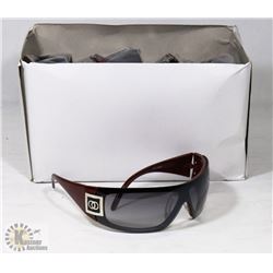 BOX OF CHANEL REPLICA DESIGNER SUNGLASSES, WINE