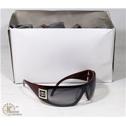 BOX OF CHANEL REPLICA DESIGNER SUNGLASSES, WINE