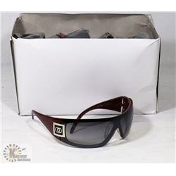 BOX OF CHANEL REPLICA DESIGNER SUNGLASSES, WINE