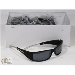 BOX OF NEW BLACK FRAME SUNGLASSES