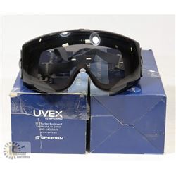 LOT OF TWO UVEX SAFETY GOGGLES