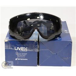 LOT OF TWO UVEX SAFETY GOGGLES