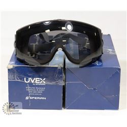LOT OF TWO UVEX SAFETY GOGGLES